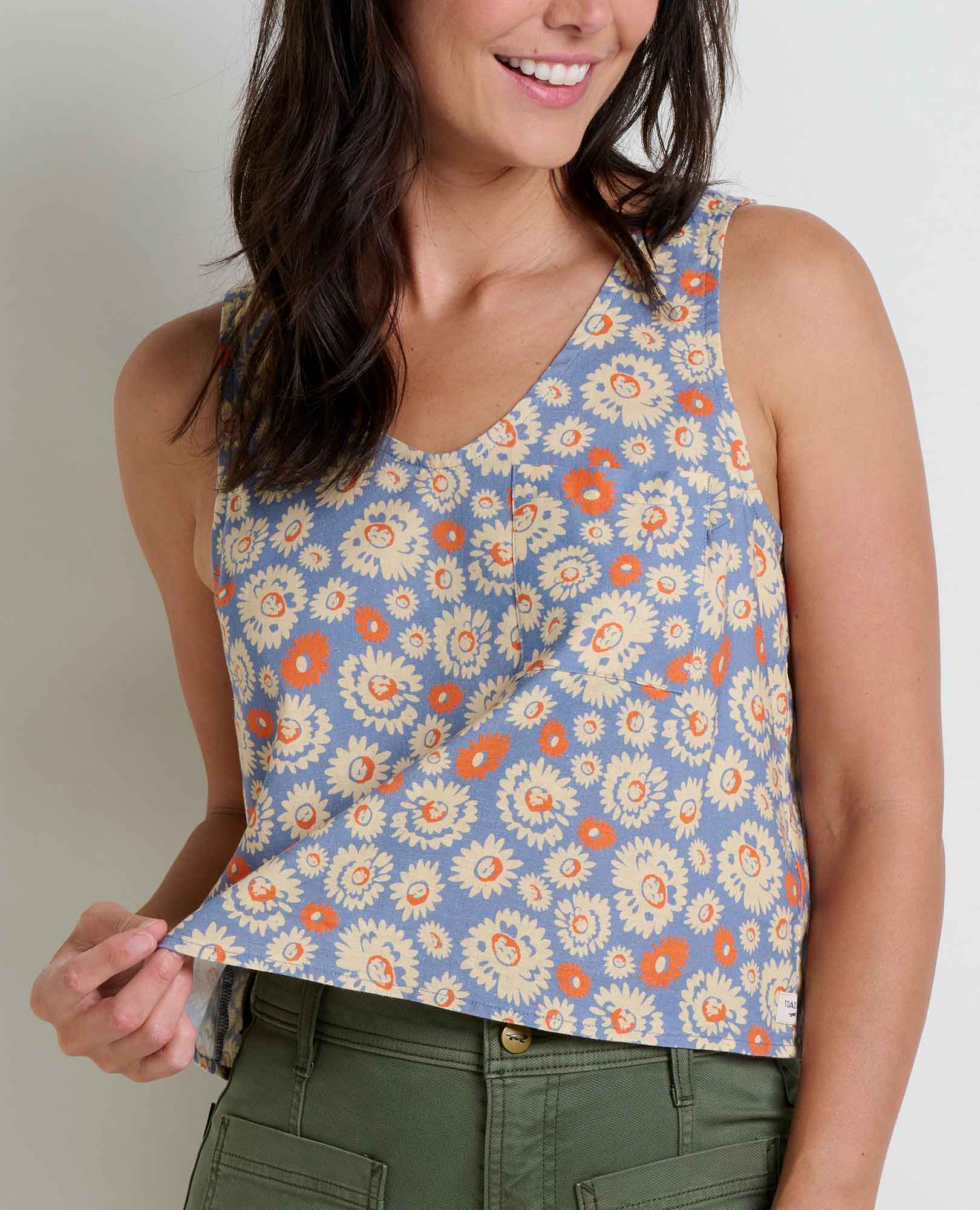 Taj Hemp Button Back Tank II